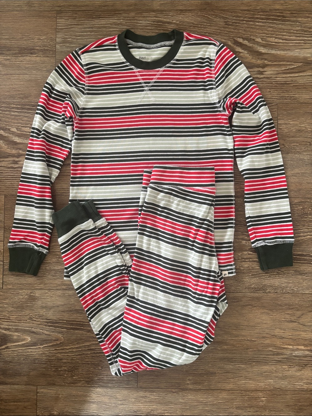 Pact 100% Organic Cotton Flurry Stripe Pajamas 2 Piece Set Size XS
